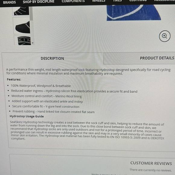 Sealskinz Waterproof Super Thin Pro Mid Socks with Hydrostop *NWT* - Picture 7 of 8